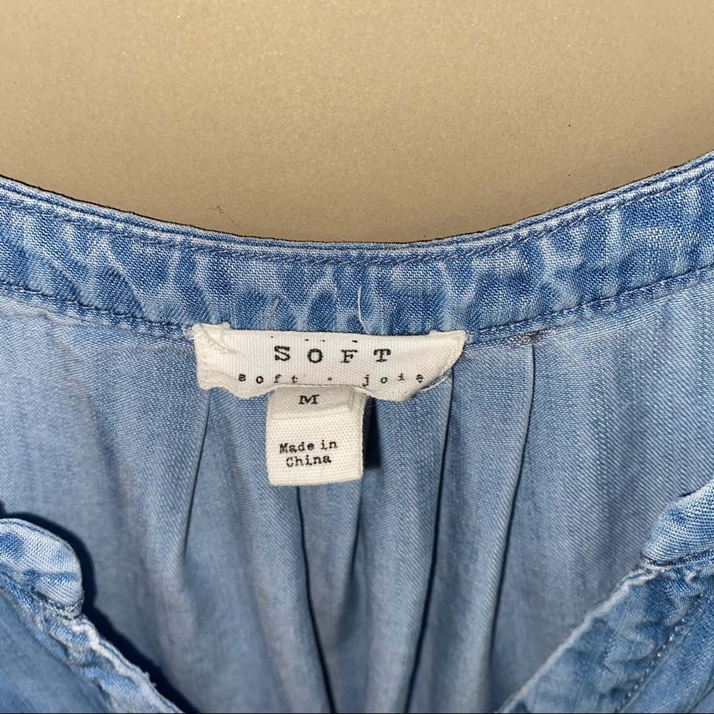 joie soft carley chambray denim tank top - Picture 4 of 6